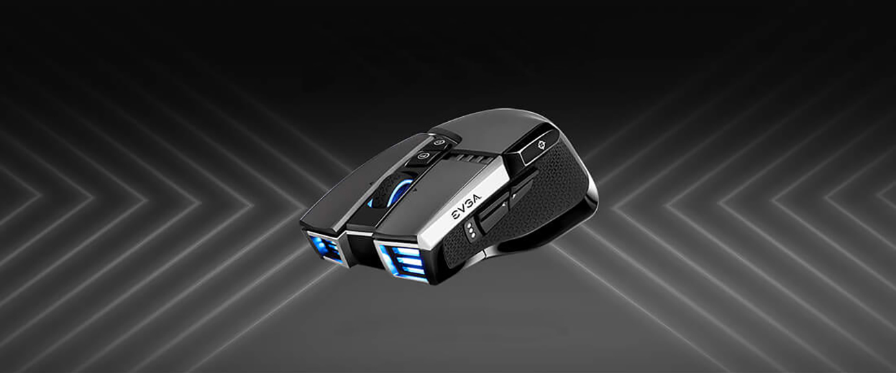 EVGA X20 Gaming Mouse, Wireless, Grey, Customizable, 16,000 DPI, 5